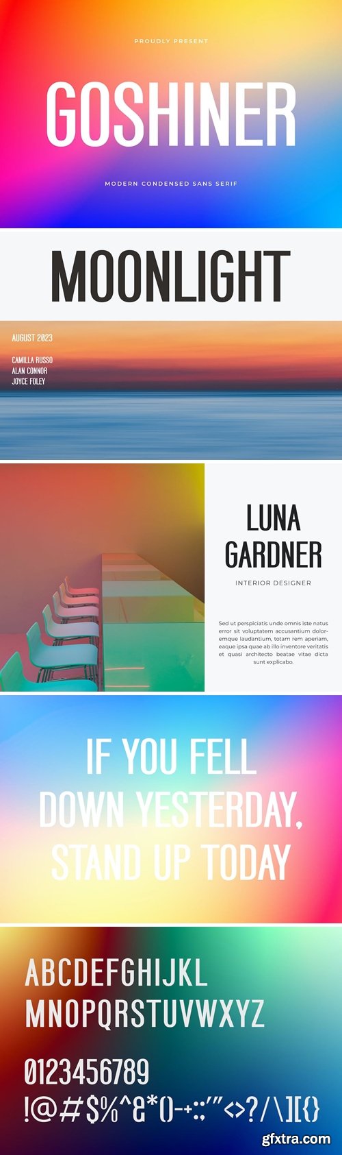 Goshiner - Modern Sans Serif Font Goshiner - Modern Sans Serif Font