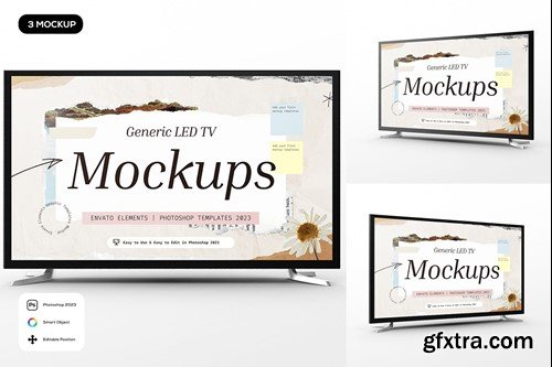 Generic LED TV Mockup CZMPK35 Generic LED TV Mockup CZMPK35