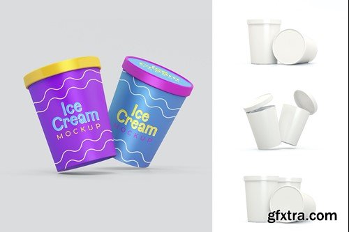 Ice Cream Jars Mockup Set VJQ6YY4 Ice Cream Jars Mockup Set VJQ6YY4
