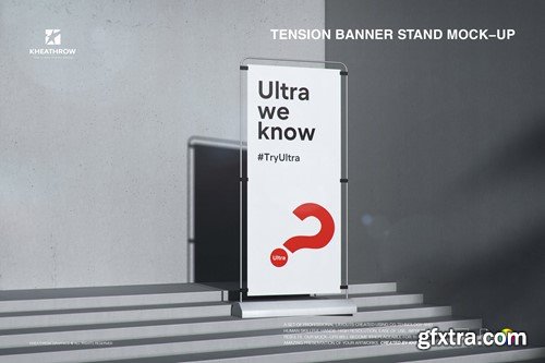 Tension Banner Stand Mock-Up NNKRJWZ Tension Banner Stand Mock-Up NNKRJWZ
