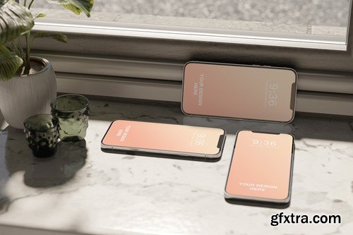 Smart Phone Mock Up Near a Window at Home JXC5UBW Smart Phone Mock Up Near a Window at Home JXC5UBW