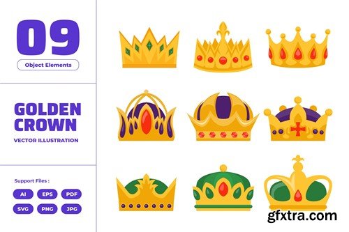 Gold King Royal Crown with Jewellery Collection 8BREPY9 Gold King Royal Crown with Jewellery Collection 8BREPY9