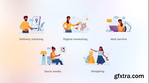 Videohive Shopping - Blue and Yellow People Concepts 45695841 Videohive Shopping - Blue and Yellow People Concepts 45695841