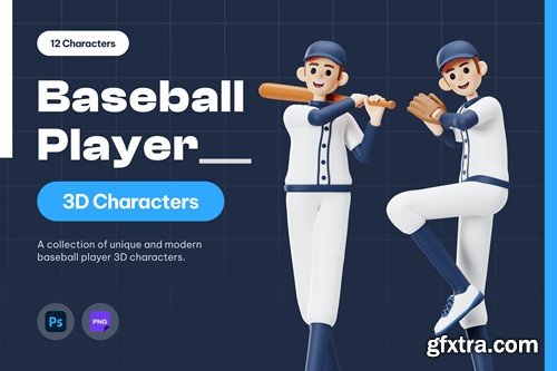 Baseball Player 3D Illustration FLGTY8J Baseball Player 3D Illustration FLGTY8J