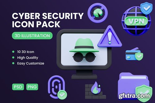 Cyber Security 3D Icon 4R3ZG4L Cyber Security 3D Icon 4R3ZG4L