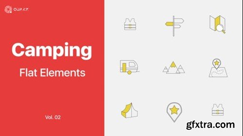 Videohive Camping Icons Vol. 02 45828804 Videohive Camping Icons Vol. 02 45828804
