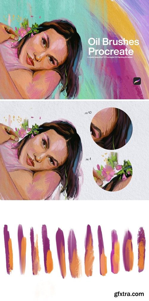 10 Oil Brushes Procreate 2T7NPFS 10 Oil Brushes Procreate 2T7NPFS