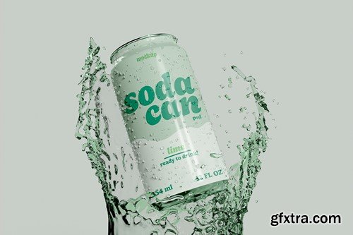 Beer Can with Splash Mockup B5Y9TH6 Beer Can with Splash Mockup B5Y9TH6
