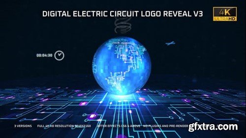 Videohive Digital Electric Circuit Logo Reveal- v3 45378656