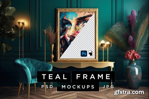 Boho Teal Frame Mockups TDPGHQ8 Boho Teal Frame Mockups TDPGHQ8