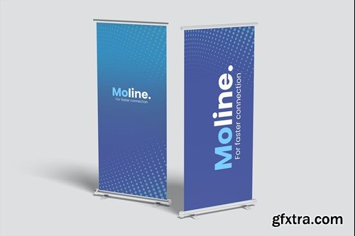 Standing Banner Mockup DER6DUG Standing Banner Mockup DER6DUG