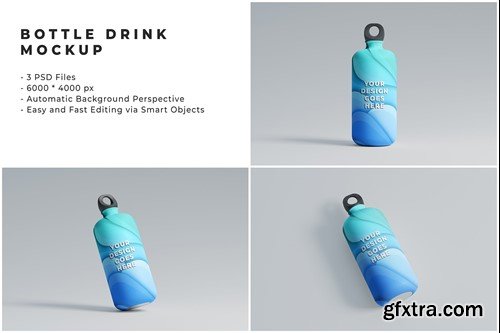 Blue Bottle Drink Mockup 4M8R8GL Blue Bottle Drink Mockup 4M8R8GL