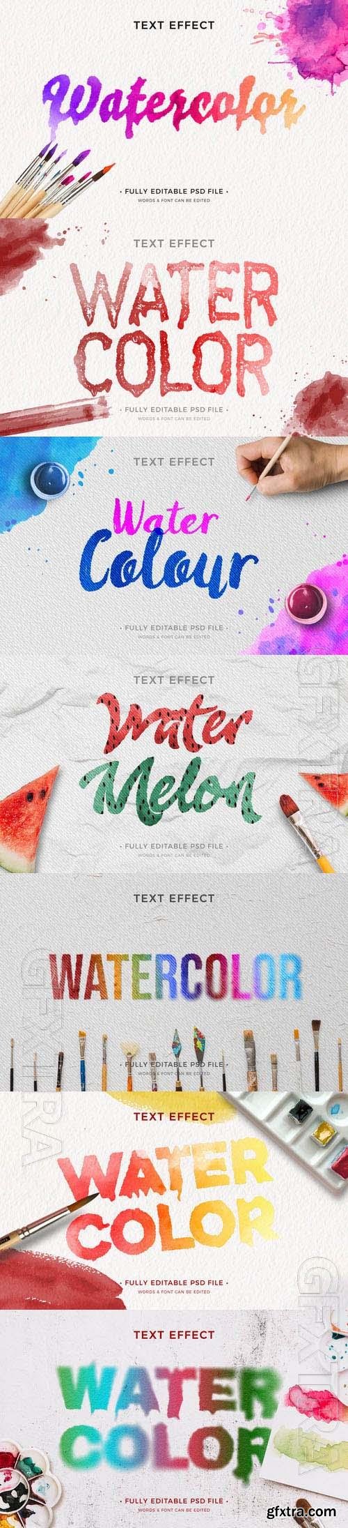 PSD watercolor text effect