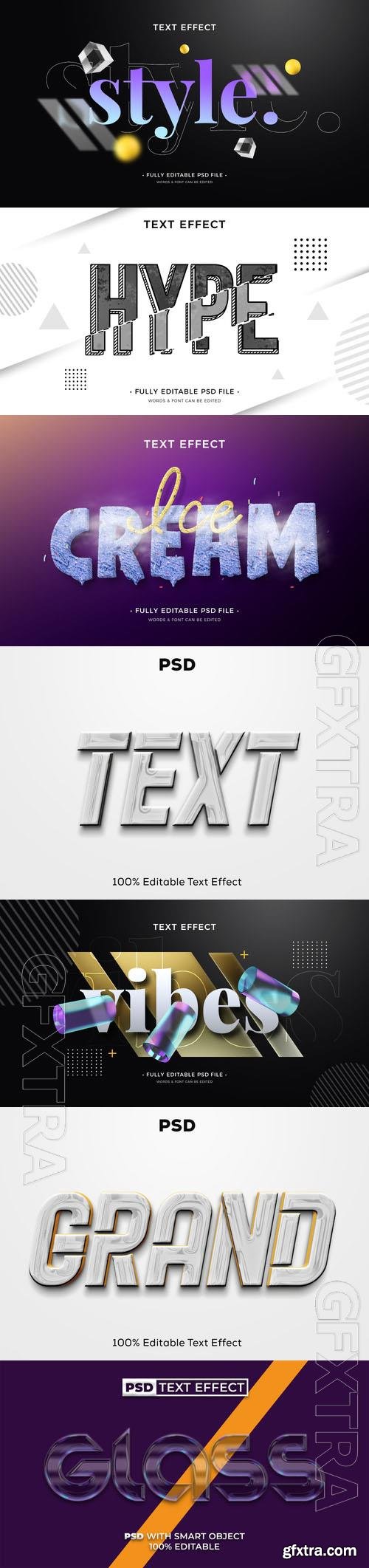Psd style text effect editable set vol 464