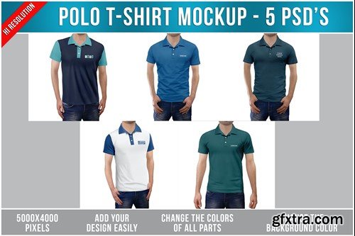 Polo T-Shirt Mockups 595KUZ3 Polo T-Shirt Mockups 595KUZ3