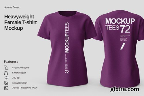 Heavyweight Female T-Shirt Mockup 2BGSYZW Heavyweight Female T-Shirt Mockup 2BGSYZW