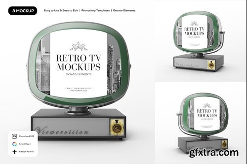 Retro Classic TV Mockup A4W4M6X Retro Classic TV Mockup A4W4M6X