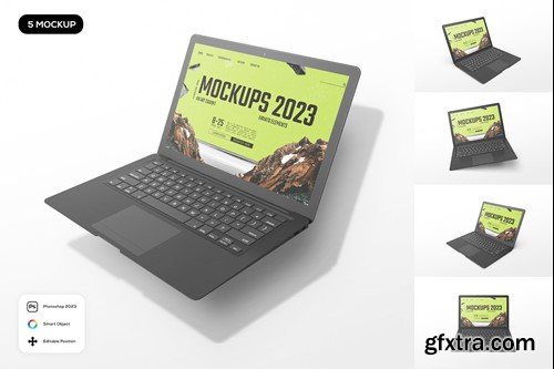 Black Generic Laptop Device Mockup 5PJHWEJ Black Generic Laptop Device Mockup 5PJHWEJ