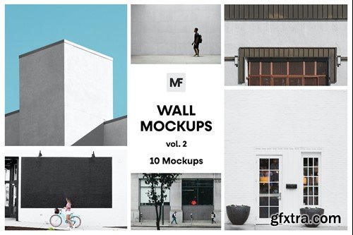 Wall Advertising Mockups vol.2 6Y2P77U Wall Advertising Mockups vol.2 6Y2P77U