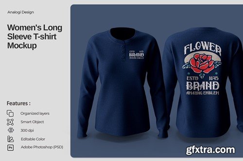Women's Long Sleeve T-shirt Mockup T5L2KKX Women's Long Sleeve T-shirt Mockup T5L2KKX