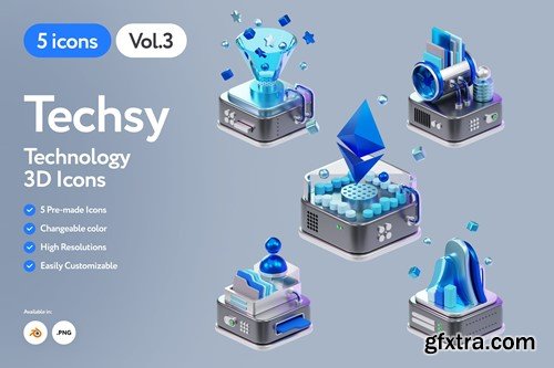 Techsy - 3D Technology Icons Vol.3 6RVRPZP Techsy - 3D Technology Icons Vol.3 6RVRPZP