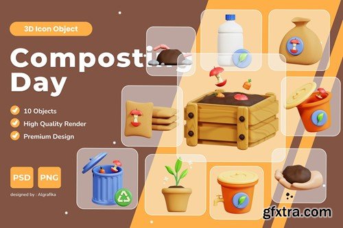 Composting Day 3D Icon SHZRZFC Composting Day 3D Icon SHZRZFC