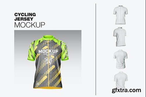Cycling Jersey Mockup. Back Side QUNC8HV Cycling Jersey Mockup. Back Side QUNC8HV