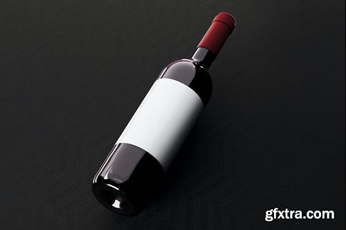 Wine Bottle Mockup - 4 Angles RCVPJU2 Wine Bottle Mockup - 4 Angles RCVPJU2