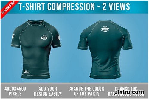 T-Shirt Short Sleeve Compression 2WHQYLV T-Shirt Short Sleeve Compression 2WHQYLV