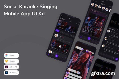 Social Karaoke Singing Mobile App UI Kit ZT6FJWT Social Karaoke Singing Mobile App UI Kit ZT6FJWT