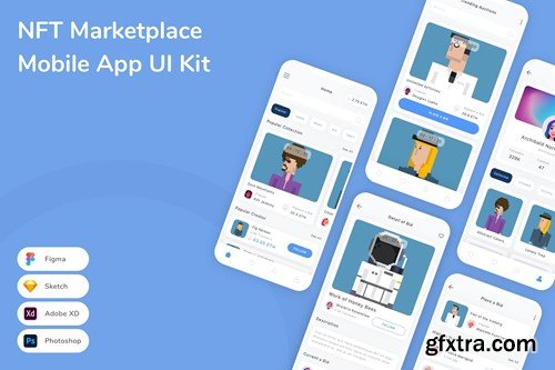 NFT Marketplace Mobile App UI Kit SRMC4BQ NFT Marketplace Mobile App UI Kit SRMC4BQ