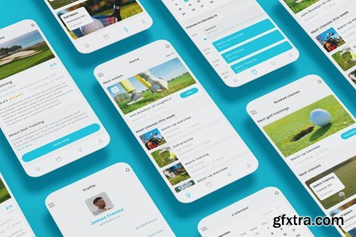 Golf Sports Academy & Classes App UI kit PPYQES6 Golf Sports Academy & Classes App UI kit PPYQES6