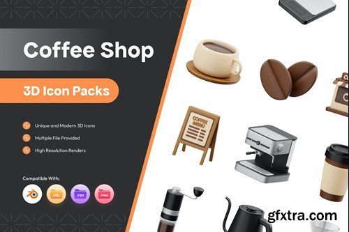 Coffee Shop 3D Icon 74YHPPJ Coffee Shop 3D Icon 74YHPPJ