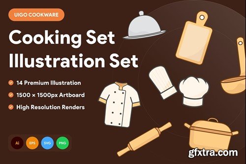 Cooking Set Illustration EPQPV3Z Cooking Set Illustration EPQPV3Z