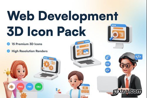 Web Development 3D Illustration HDHJN36 Web Development 3D Illustration HDHJN36