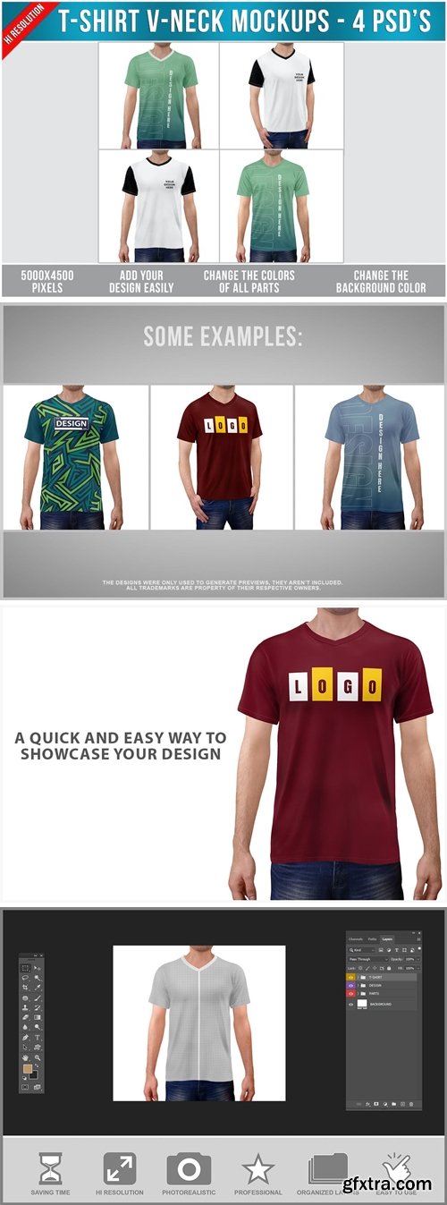 T-Shirt V-Neck Mockups U6W37JF T-Shirt V-Neck Mockups U6W37JF