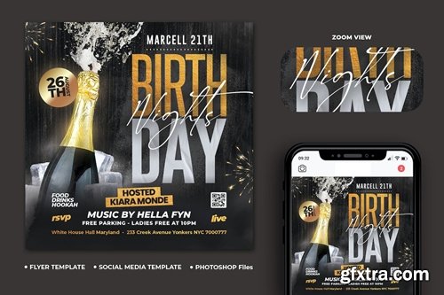 Birthday Party Flyer MG45NFW