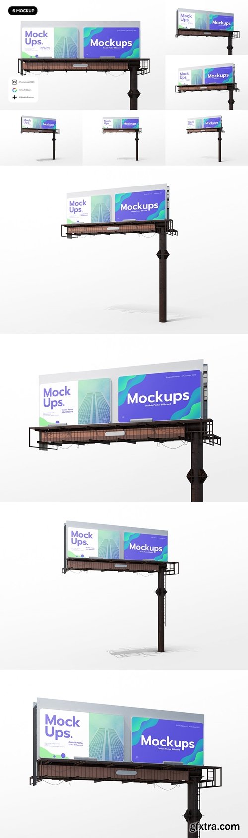 Double Poster Side Billboard Mockup AFMRY67 Double Poster Side Billboard Mockup AFMRY67