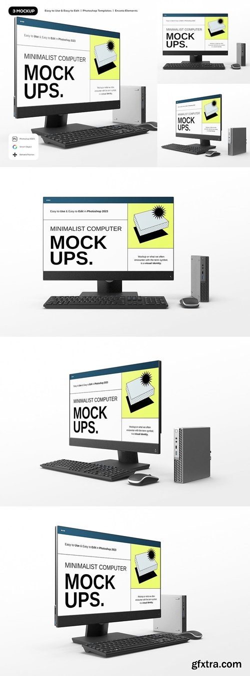 Minimalist Computer Set Mockup GJUNXQK Minimalist Computer Set Mockup GJUNXQK