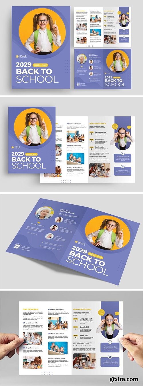 School Bi-Fold Brochure Template LA5L7U2 School Bi-Fold Brochure Template LA5L7U2