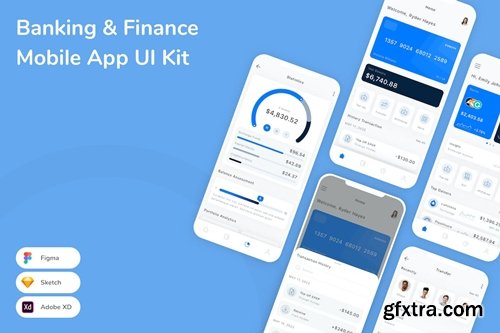 Banking & Finance Mobile App UI Kit 2NVQKK7
