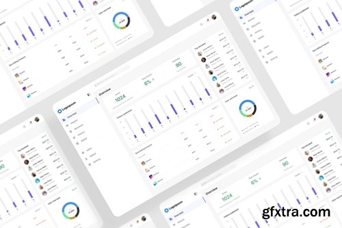 Social User Analytics Dashboard UI Kit C7ZMUUD