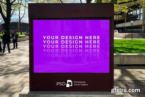 Street Billboard Sign Mockup 73K8JF7 Street Billboard Sign Mockup 73K8JF7