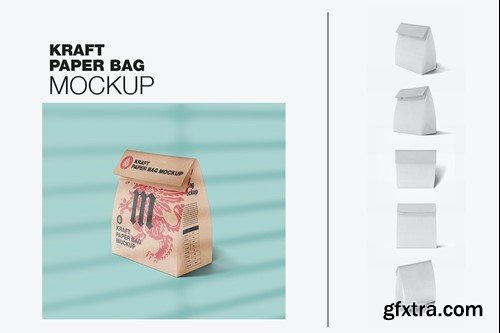 Closed Paper Bag Mockup 2JD2WTU Closed Paper Bag Mockup 2JD2WTU