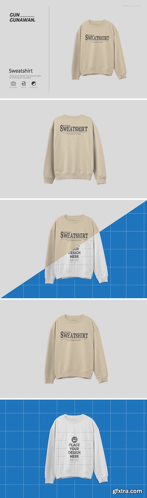 Sweatshirt Mockup QG79D3N