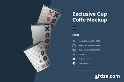 Exclusive Cup Coffe Mockup YDT786H