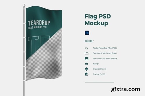 Flag PSD Mockup 5W6TYR4 Flag PSD Mockup 5W6TYR4