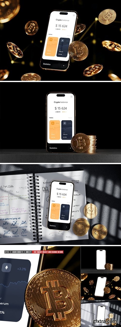 Smartphone Screen with Gold Coins Mockup ULRT2CK Smartphone Screen with Gold Coins Mockup ULRT2CK