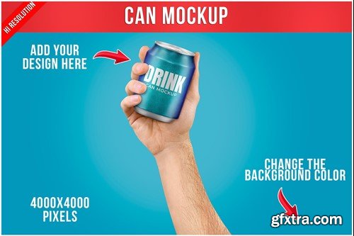 Can Mockup in Hand Template 250 ML 2V83FW8 Can Mockup in Hand Template 250 ML 2V83FW8