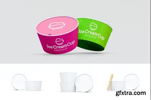 Ice Cream Cups Mockup Set TPRLLG3